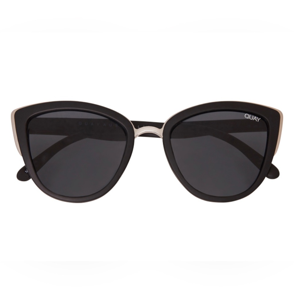 Quay Australia Black Oversized Cat Eye Sunglasses